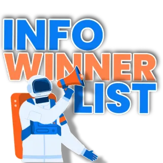 👍 ce16da4f INFO WINNER LIST 優勝者, リスト, 情報, 宇宙飛行士 whatsapp sticker