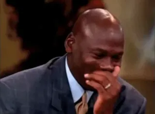 😆 56eb90e1 Michael Jordan Meme, huilen, lachen, emotioneel, basketbal, atleet telegram sticker