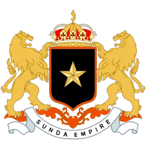 ⚫ 5b17f2d9 SUNDA EMPIRE Soenda, Rijk, Heraldiek, Wapen, Leeuw, Ster telegram sticker