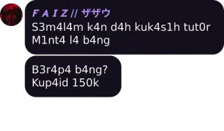 💜 9896df50 FAIZ // ザザウ
S3m414m k4n d4h kuk4s1h tutor
M1nt4 14 b4ng
B3r4p4 b4ng?
Kup4id 150k telegram sticker