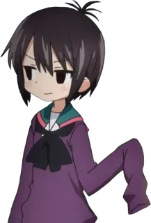 😒 91a556e3 animé, fille, suffisant, attitude telegram sticker