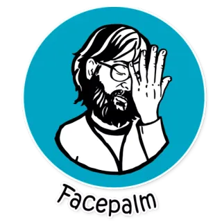 😱 a6e93d8f Facepalm Facepalm, Jengkel, Kekecewaan, Kegagalan, Ekspresi, Meme telegram sticker