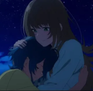 🫂 b6f5dc79 Anime, Knuffel, Affectie, Vriendschap, Cartoon, Illustratie telegram sticker