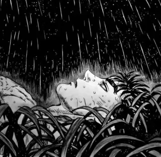 🙃 c0dde2d2 Guts Berserk Manga, Anime, Moed, Berserk, Storm, Regen, Donker telegram sticker