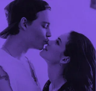 💋 cf5c0702 kus, romantiek, liefde, koppel, genegenheid, kussen telegram sticker