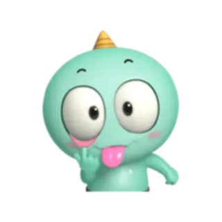 😜 a763c4e4 мультик, персонаж, смешной, жест, язык, рука telegram sticker