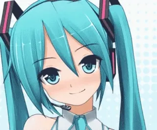 💚 a937a56f Hatsune Miku anime, vocaloid, miku, hatsune, girl telegram sticker