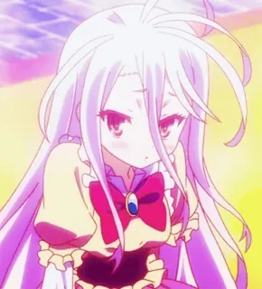 🤍 ecdceff2 Shiro No Game No Life anime, girl, shiro, manga, cute telegram sticker