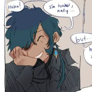 🍂 061a7e5d Haha! I'm touched, really... but... อนิเมะ, มังงะ, ภาพประกอบ, การ์ตูน, หนังสือการ์ตูน telegram sticker