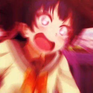 😱 53d5b4cf 애니메이션, 무서워, 표정, 충격, 귀여운, 여자 whatsapp sticker