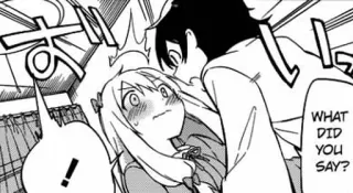 😤 02366bcf WHAT DID YOU SAY? Anime, Manga, Dialog, Szok, Zaskoczenie, Wyraz telegram sticker