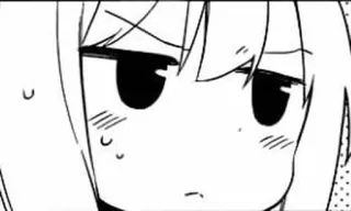 😒 65f2c195 Anime, Manga, Wyraz, Słodkie, Dziewczyna, Twarz, Kreskówka telegram sticker