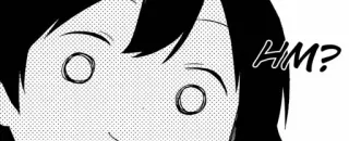 🤔 be9fdc2d HM? wyraz, pytanie, manga, anime, hm telegram sticker