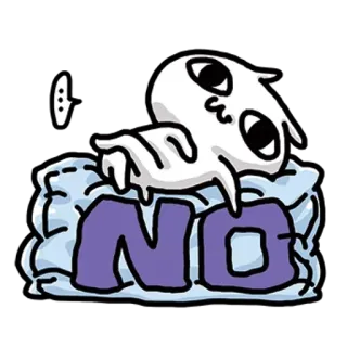 ✳️ 05ebe5d2 NO não, rejeição, desenho animado, fofo, expressão whatsapp sticker
