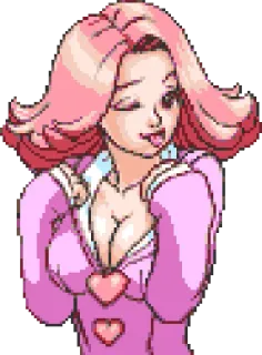 😏 5f27da8d 女性, ピンク, キャラクター, 女性 whatsapp sticker