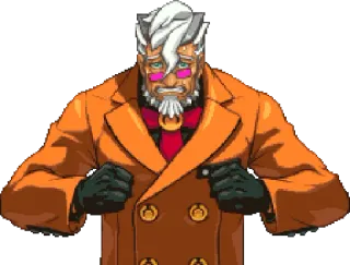 😓 abbb2233 Manfred von Karma Ace Attorney ビデオゲーム, キャラクター, 老人, 逆転裁判, 御剣怜侍 whatsapp sticker