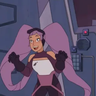 🛠 1e151900 Entrapta She-Ra and the Princesses of Power Entrapta, She-Ra, Wojownicze księżniczki, kreskówka, fioletowe włosy, postać telegram sticker