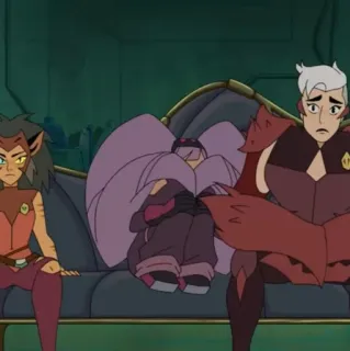 🛠 9e8e1b9c Catra She-Ra and the Princesses of Power Kreskówka, Animacja, Siedzący, Postacie, She-Ra telegram sticker