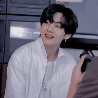 😄 2c20b16a V K-pop, Idol, BTS, Cantor, Sorrindo, Masculino, Celebridade, V (BTS) telegram sticker