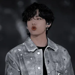 💋 94d7384f V kpop, bts, idol, cantor, v, taehyung telegram sticker