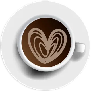 ❤️ 0bf4edf4 커피, 컵, 음료, 라떼, 하트, 음료, 카페인 telegram sticker