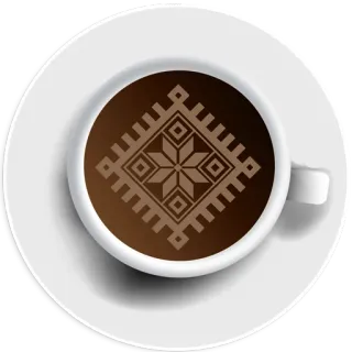 🔥 6532ffee 커피, 컵, 음료, 패턴, 기하학적, 추상적인, 식기, 카페인 telegram sticker