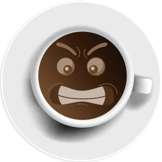 😠 ab9a21b2 커피, 화난, 컵, 음료, 카페, 에스프레소 telegram sticker