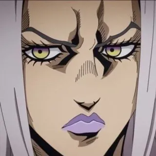 🔊 cc8d6ebf Diavolo JoJo's Bizarre Adventure Anime, Jojo, Diavolo, Bösewicht, Gesichtsausdruck telegram sticker