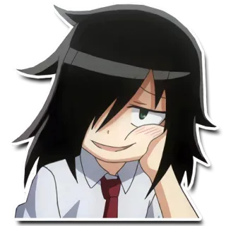 😏 1e8763b1 Tomoko Kuroki Watamote Anime, Meisje, Otaku, Manga, Student, School, Waifu telegram sticker