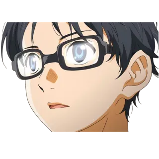 😲 549fe7be Anime, Sticker, Portret, Personage, Man, Bril telegram sticker