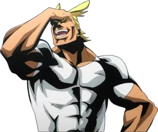 😎 611e96b6 All Might My Hero Academia Anime, My Hero Academia, All Might, Held, Superheld, Manga telegram sticker