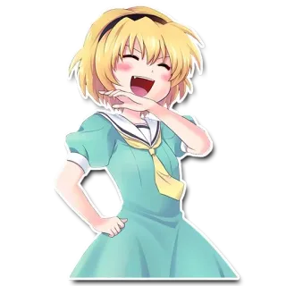 😂 8cf1c4dc Anime, Meisje, Leuk, Schooluniform, Lachend, Gelukkig telegram sticker