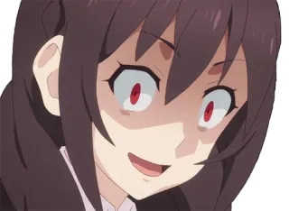 🙄 b6ff1f17 anime, cartoon, vrouw, gezicht, uitdrukking telegram sticker