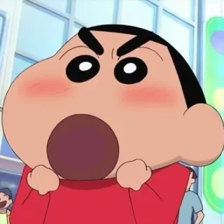 😨 110ad68d Shin-chan Nohara Crayon Shin-chan 卡通, 动漫, 生气, 搞笑, 儿童 telegram sticker