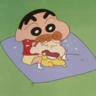 😭 a96f77c6 Shinchan Crayon Shin-chan 动漫, 卡通, 人物, 蜡笔小新, 婴儿, 哭泣 telegram sticker