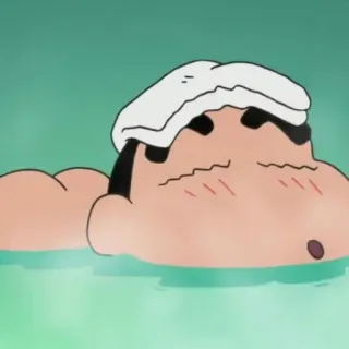 🤪 b016576c Shin-chan Crayon Shin-chan 卡通, 动漫, 蜡笔小新, 洗澡, 放松, 可爱 telegram sticker