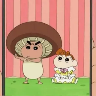 😕 da3a6590 Shin Chan Crayon Shin-chan 动漫, 卡通, 漫画, 蜡笔小新, 蘑菇, 角色 telegram sticker
