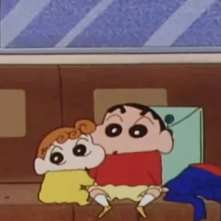 😒 eb451b1a 卡通, 友谊, 动漫, 蜡笔小新 telegram sticker