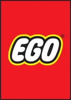 😕 a2994337 EGO Logo, Rojo, Amarillo, Marca, EGO, Blanco telegram sticker