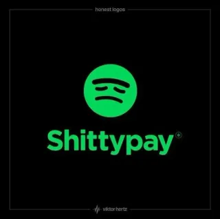 😕 e6d84a60 Shittypay spotify, parodia, logo, gracioso, música, streaming telegram sticker