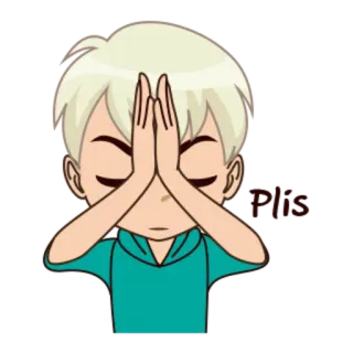 🙏 1eec3aa1 ragazzo anime, mani giunte, carino, cartone animato, adesivo whatsapp sticker