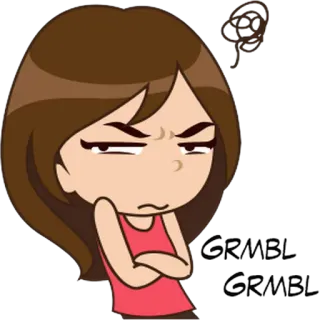 😠 b079f7db marah, kesal, jengkel, kartun, karakter, frustrasi telegram sticker