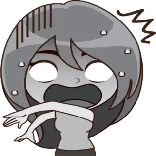 😱 ce770691 terkejut, panik, kartun, takut, horor, putus asa, gugup telegram sticker