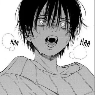 🐾 221032f2 HAA HAA vampir, manga, anime, taring, horor, ilustrasi telegram sticker