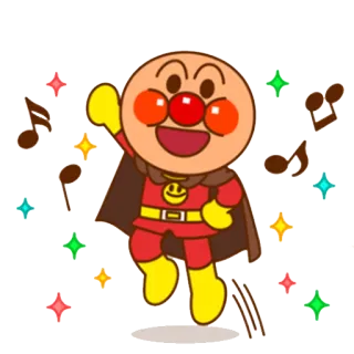 ✌ 731d9362 Anpanman Anime, Personaggio, Cartone animato, Volare, Supereroe, Anpanman whatsapp sticker