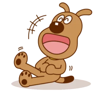 😂 9ea3ed03 cane, cartone animato, felice, carino, animale whatsapp sticker