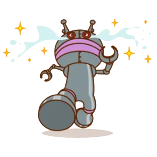 😭 c9568d4c robot, cartone animato, brillantini, divertente whatsapp sticker