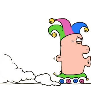 🚂 0a0beb88 Narr, Cartoon, Lustig, Figur, Clown, Skurril, Humorvoll telegram sticker