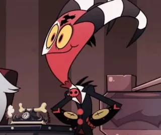 🙂 1143e59f Blitzo Helluva Boss Animacja, Demon, Kreskówka, Chochlik, Helluva Boss, Blitzo telegram sticker