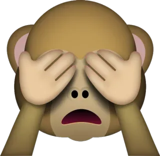 🙈 bcc030fc 猿, 絵文字, 見ざる, 動物, 目を覆う telegram sticker